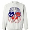 Inktee Store - Bald Eagle American Flag Aviator Glasses Sweatshirt Image