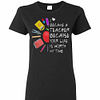 Inktee Store - Became A Teacher Because Your Life Is Worth My Time Women'S T-Shirt Image