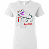 Inktee Store - Daddy Saurus Glasses Women'S T-Shirt Image