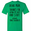 Inktee Store - Dear Mom Thanks For Wiping My Butt And Stuff Love Your Men'S T-Shirt Image