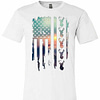 Inktee Store - Deer Hunting American Flag Premium T-Shirt Image