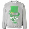 Inktee Store - Clover Skull Saint Patrick'S Day Sweatshirt Image