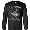 Inktee Store - Marvel Avengers Fa-Thor Like A Dad But Way Cooler Long Sleeve T-Shirt Image