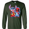 Inktee Store - Deadpool And Stitch Long Sleeve T-Shirt Image