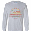 Inktee Store - Fatherhood Like A Walk In The Park Dinosaur Long Sleeve T-Shirt Image