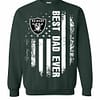 Inktee Store - Oakland Raiders Best Dad Ever Independence Day American Sweatshirt Image