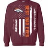 Inktee Store - Denver Broncos Best Dad Ever Independence Day American Flag Sweatshirt Image