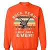Inktee Store - Hunting Buck Yeah Best Dad Ever Vintage Sweatshirt Image