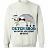 Inktee Store - Sloth Dutch Bros Because Is Hard Sweatshirt Image