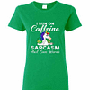 Inktee Store - I Run On Caffeine Sarcasm And Cuss Words Classics Women'S T-Shirt Image