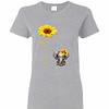 Inktee Store - You Are My Sunshine Hippie Sunflower Elephant Women'S T-Shirt Image
