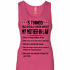Inktee Store - 5 Things You Should Know About My Mother In Law Womens Jersey Tank Top Image