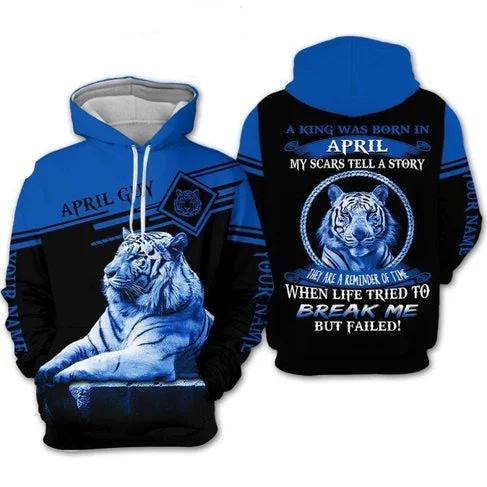 Custom Personalized Birthday April Guy Style 3 Pullover 3D Hoodie