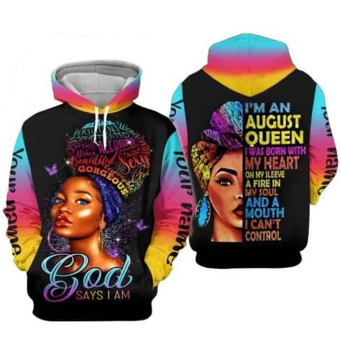 Custom Personalized Birthday August Queen Style 2 Pullover 3D Hoodie