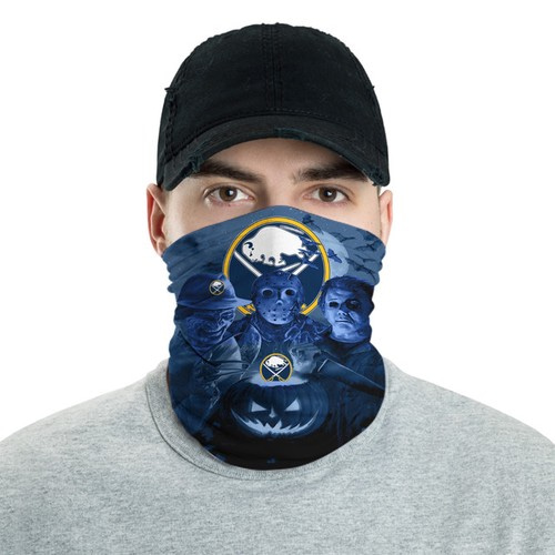 Buffalo Sabres Horror Team Halloween Neck Gaiter Bandana No1428 Face Mask