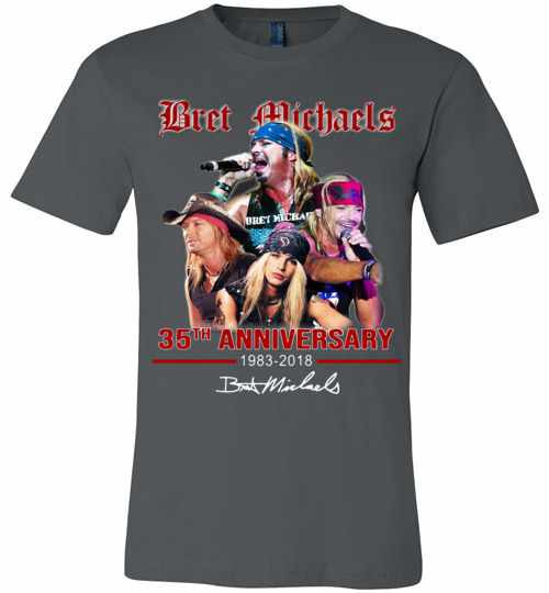 Inktee Store - 35Th Anniversary Bret Michaels 1983-2018 Premium T-Shirt Image