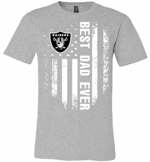 Inktee Store - Oakland Raiders Best Dad Ever Independence Day Flag Premium T-Shirt Image