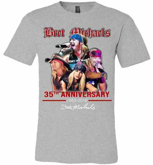 Inktee Store - 35Th Anniversary Bret Michaels 1983-2018 Premium T-Shirt Image