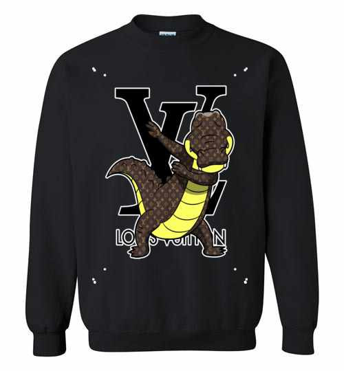 Inktee Store - Crocodile Louis Vuitton Dabbing Sweatshirt Image