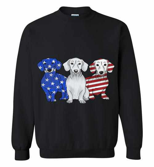 Inktee Store - Dachshund 4Th July Independence Day American Flag Sweatshirt Image