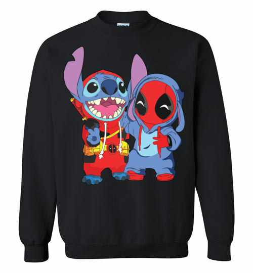 Inktee Store - Deadpool And Stitch Sweatshirt Image