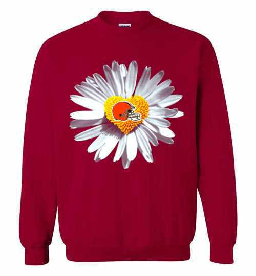 Inktee Store - Cleveland Browns Daisy Sweatshirt Image