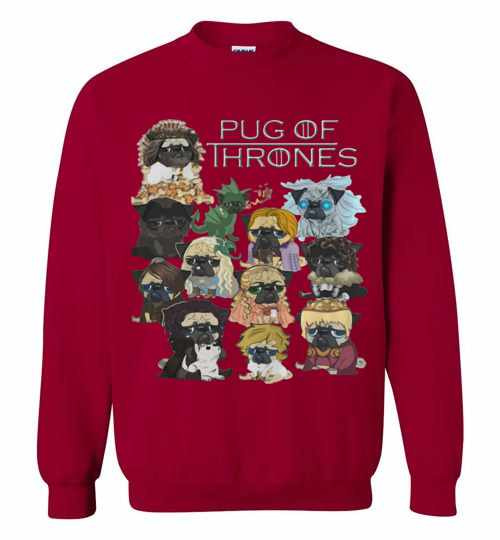Inktee Store - Pug Game Of Thrones Sweatshirt Image
