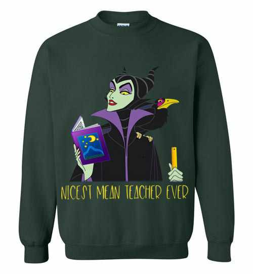 Inktee Store - Maleficent Nicest Mean Teacher Ever Sweatshirt Image