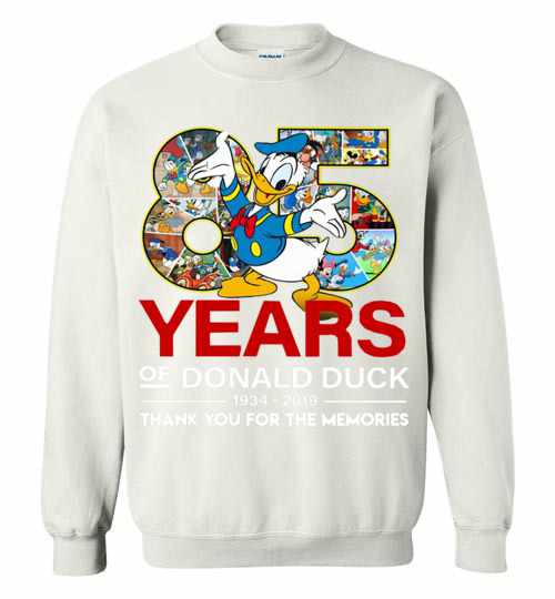 Inktee Store - 85 Years Of Donald Duck Thank You For The Memories Sweatshirt Image