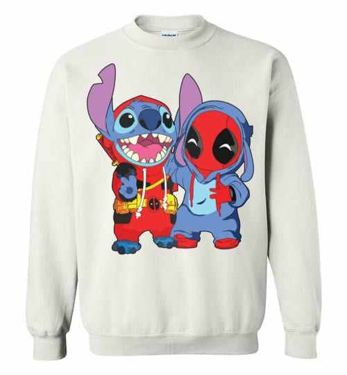 Inktee Store - Deadpool And Stitch Sweatshirt Image