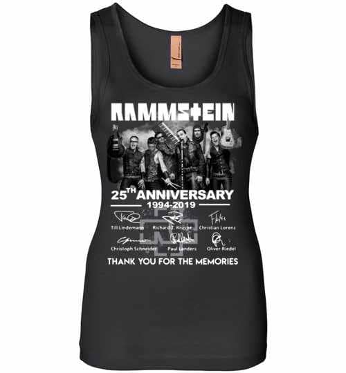 Inktee Store - 25Th Anniversary Rammstein 1994-2019 Womens Jersey Tank Top Image