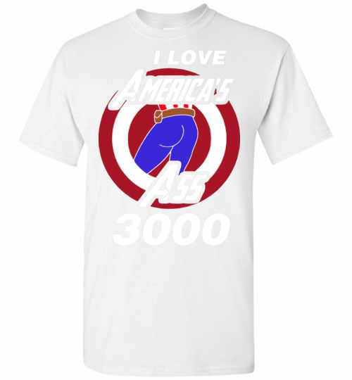 Inktee Store - Captain America I Love America'S Ass 3000 Men'S T-Shirt Image