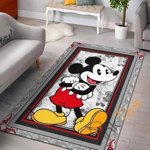 Mickey Mouse Color Disney Coloring World Rectangular Christmas Gift Rug