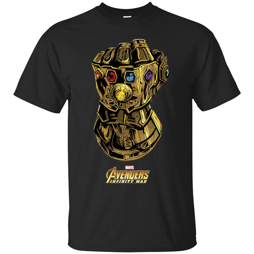 Inktee Store - Marvel Avengers Infinity War Gauntlet Gems Men’s T-Shirt Image