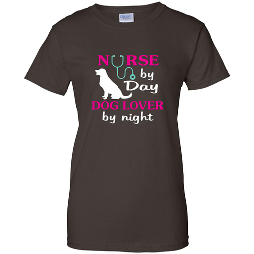 Inktee Store - Nurse T-Shirt Funny Nursing Shirts Dog Lover Gifts Nurse Tee Women’s T-Shirt Image