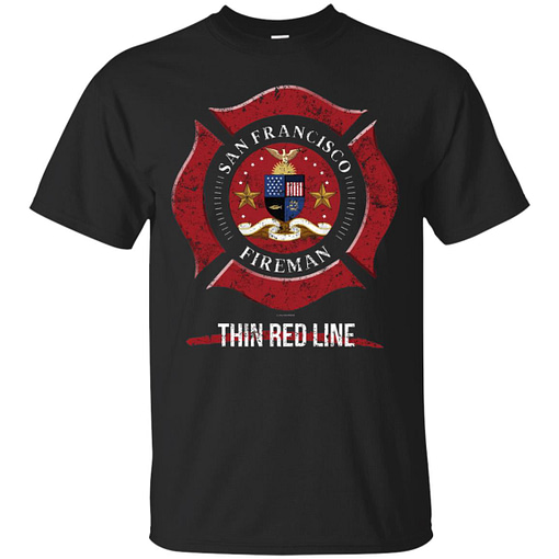 Inktee Store - San Francisco California San Francisco Firefighter Men’s T-Shirt Image