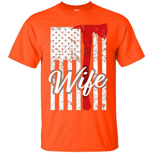 Inktee Store - Proud Firefighter Wife Thin Red Line Men’s T-Shirt Image