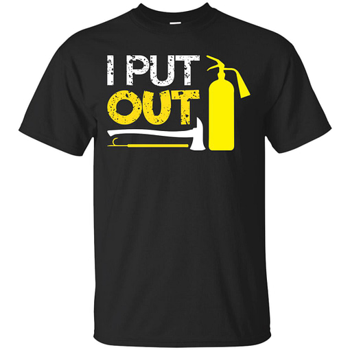 Inktee Store - I Put Out - Firefighter Men’s T-Shirt Image