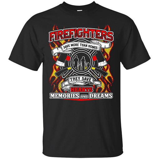 Inktee Store - Firefighters Save More Than Homes They Save Dreams Men’s T-Shirt Image
