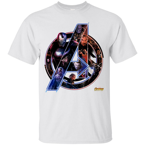 Inktee Store - Marvel Avengers Infinity War Neon Team Men’s T-Shirt Image
