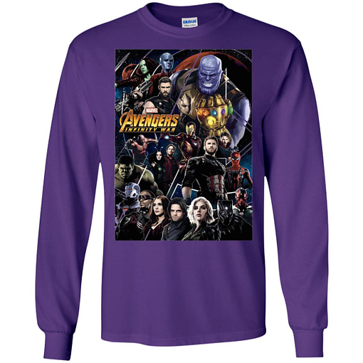 Inktee Store - Marvel Avengers Infinity War Group Poster Long Sleeve T-Shirt Image
