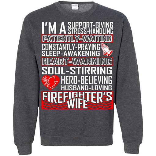 Inktee Store - I Am Support Giving Husband Loving Firefighter Wife Sweatshirt Image
