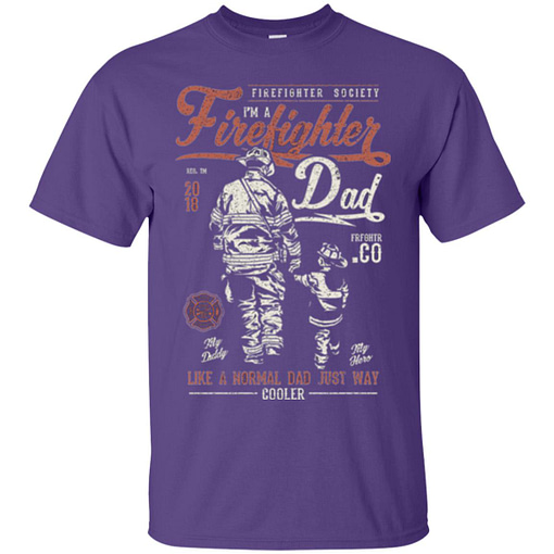 Inktee Store - Firefighter Dad - Vintage Fireman Gift Men’s T-Shirt Image