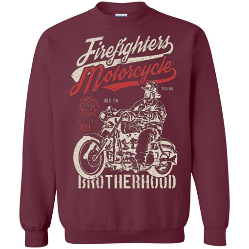 Inktee Store - Firefighter Motorcycle - Vintage Fireman Gift Costume Sweatshirt Image