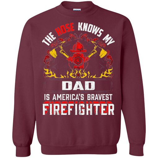 Inktee Store - Firefighter For Brave Dads Sweatshirt Image