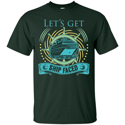 Inktee Store - Lets Get Ship Faced Cruising Men’s T-Shirt Image