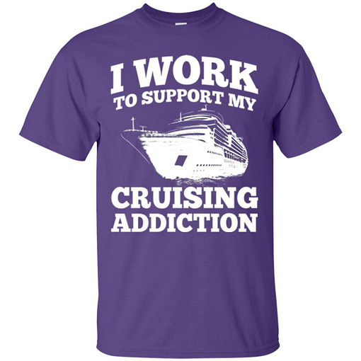 Inktee Store - I Work To Support My Cruising Addiction Men’s T-Shirt Image