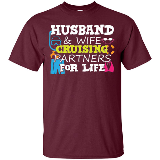 Inktee Store - Husband And Wife Cruising Partners For Life Vacation Men’s T-Shirt Image