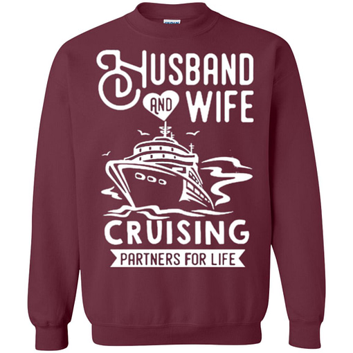Inktee Store - Husband And Wife Cruising Partners For Life Sweatshirt Image