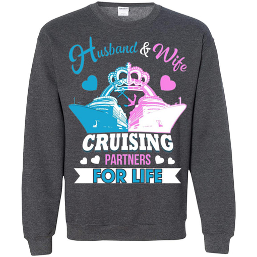 Inktee Store - Husband And Wife Cruising Partners For Life Shirt Sweatshirt Image